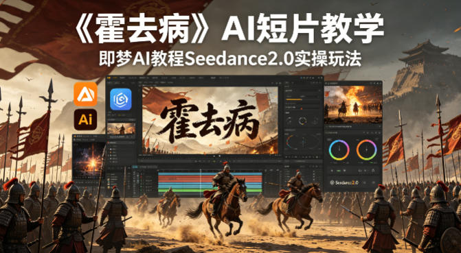 《霍去病》AI短片教学，即梦AI教程Seedance2.0实操玩法-众狼学堂