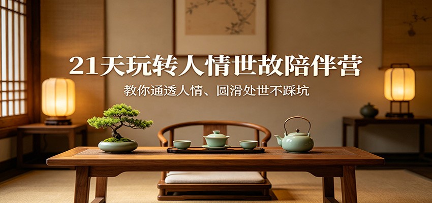 21天玩转人情世故陪伴营：教你通透人情、圆滑处世不踩坑-众狼学堂
