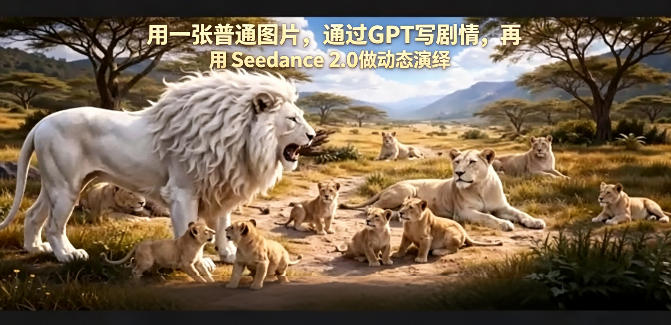 用一张普通图片，通过GPT写剧情，再用Seedance 2.0做动态演绎，居然能生成迪士尼风格搞笑动画-众狼学堂