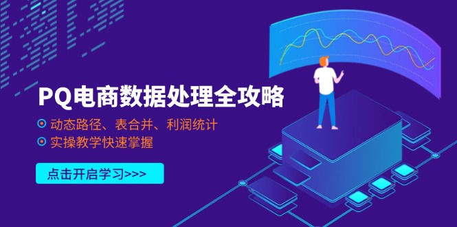 （14240期）PQ电商数据处理全攻略，动态路径、表合并、利润统计，实操教学快速掌握-众狼学堂