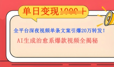 全平台深夜文案新风口：DeepSeek生成百万播放量金句，治愈系内容涨粉速度快4倍-众狼学堂