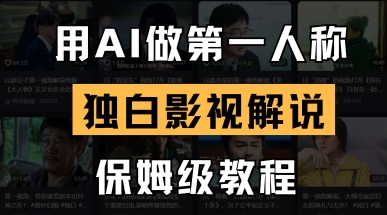 用AI做第一人称独白影视解说，手把手教学，保姆级教程-众狼学堂