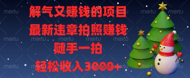 解气又挣钱的项目，最新违章拍照挣钱，随手一拍，轻松收入数张【揭秘】-众狼学堂